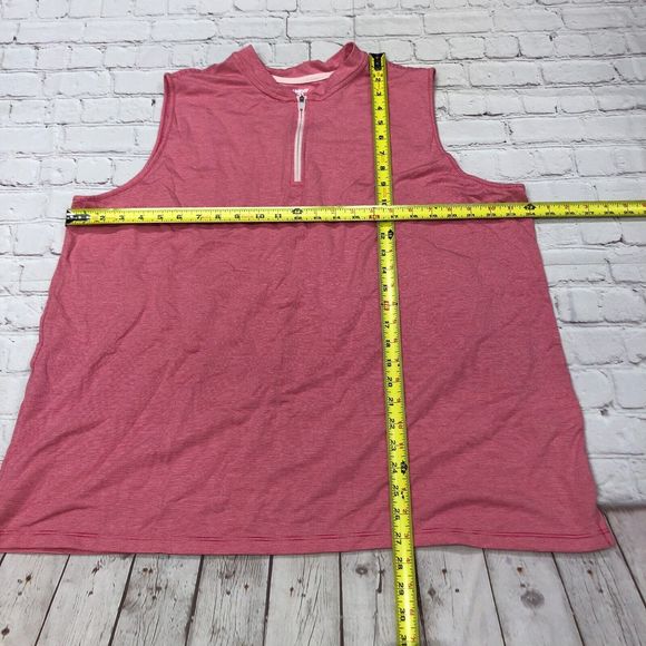 Lands' End Women Sleeveless 1/4 Zip Tank Top Shirt Size 2X Active Golf B244 -24 - Picture 2 of 12